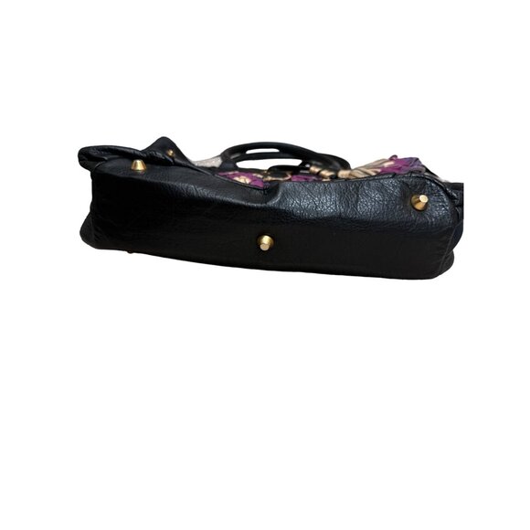 Isabella Fiore vintage leather tossled floral handbag purse SKU 3227 - Picture 7 of 16
